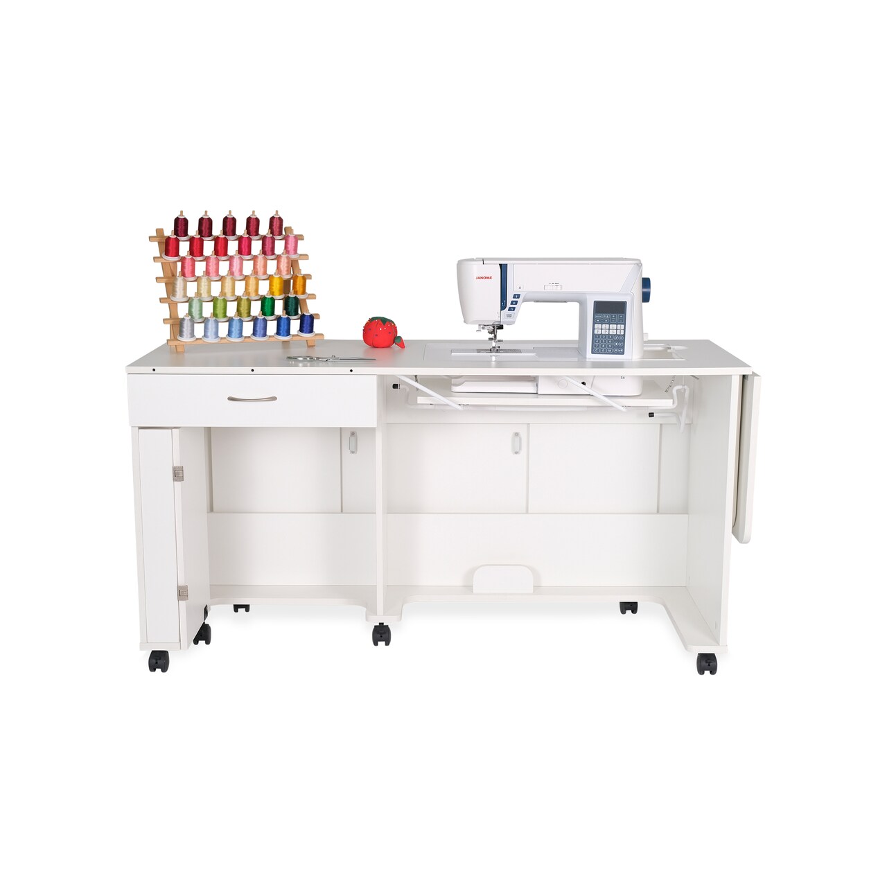 Arrow Christa Sewing Cabinet – Quilting & Sewing Machine Table with Lift, Expandable Work Surface and Storage
